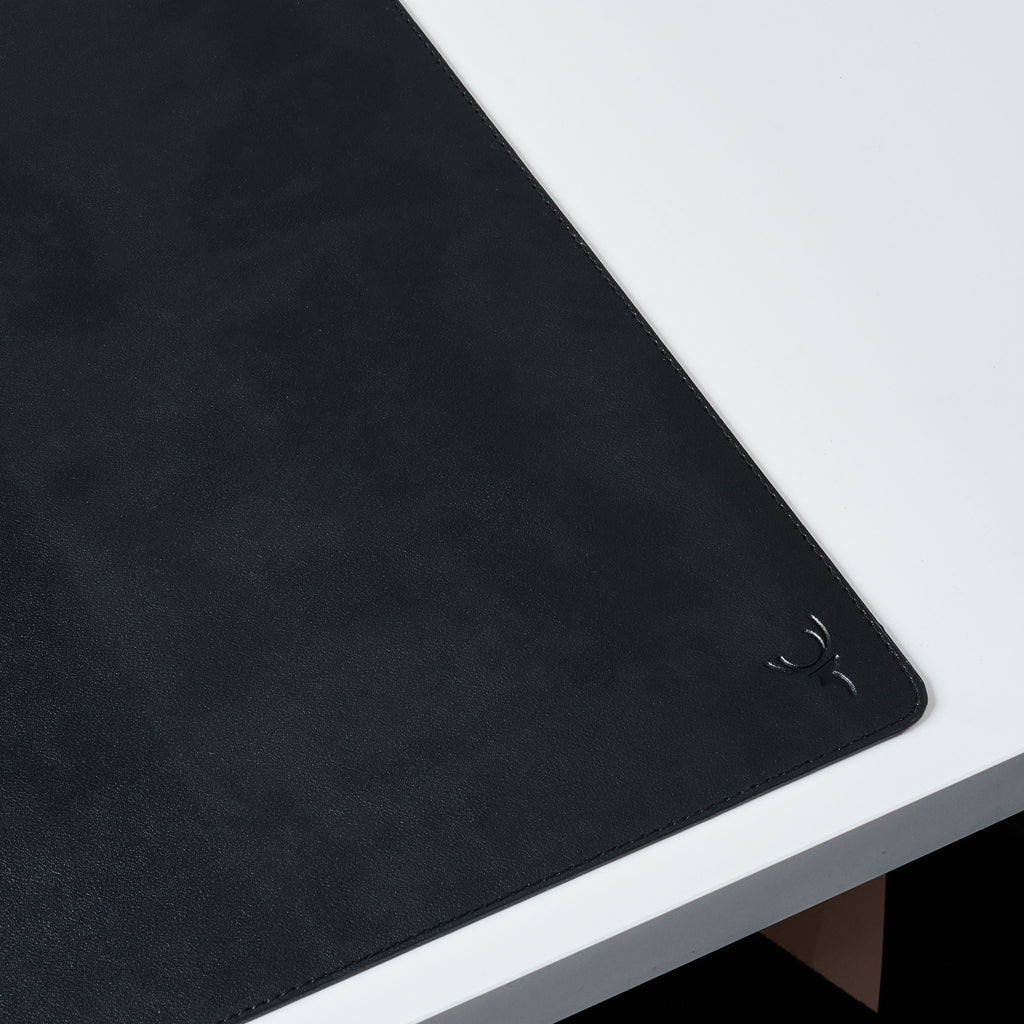 Black Leather Desk Mat