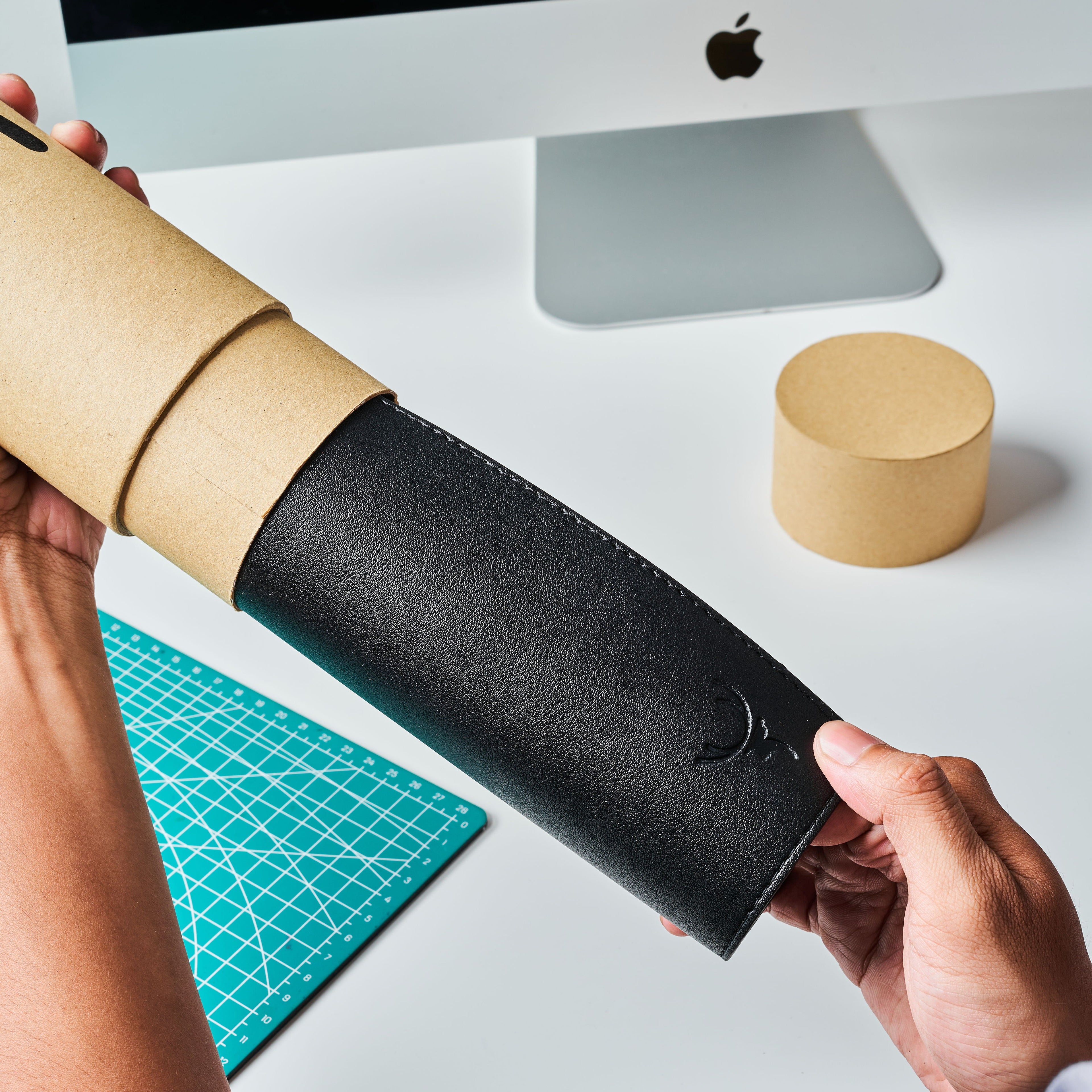 Black Leather Desk Mat