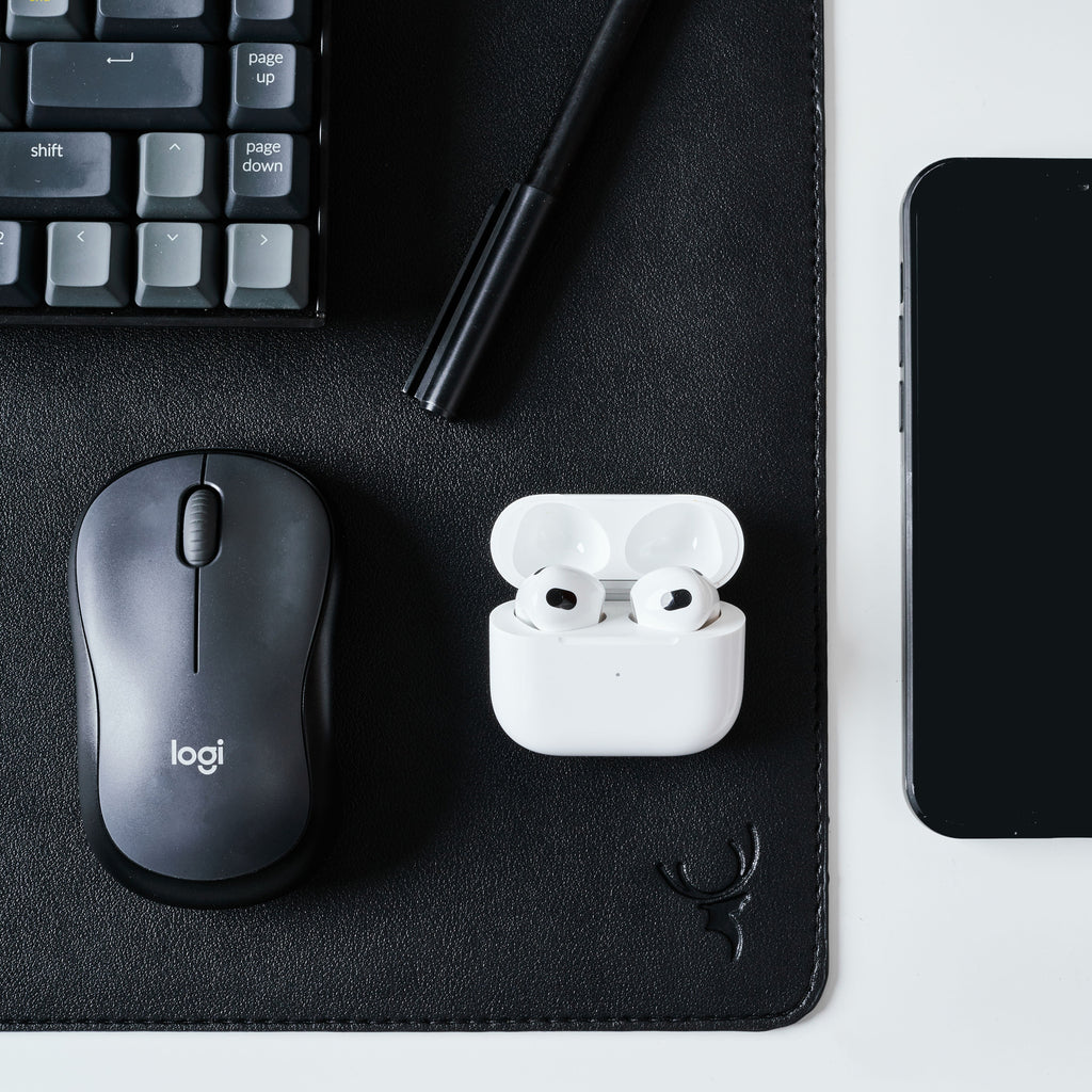 Black Leather Desk Mat