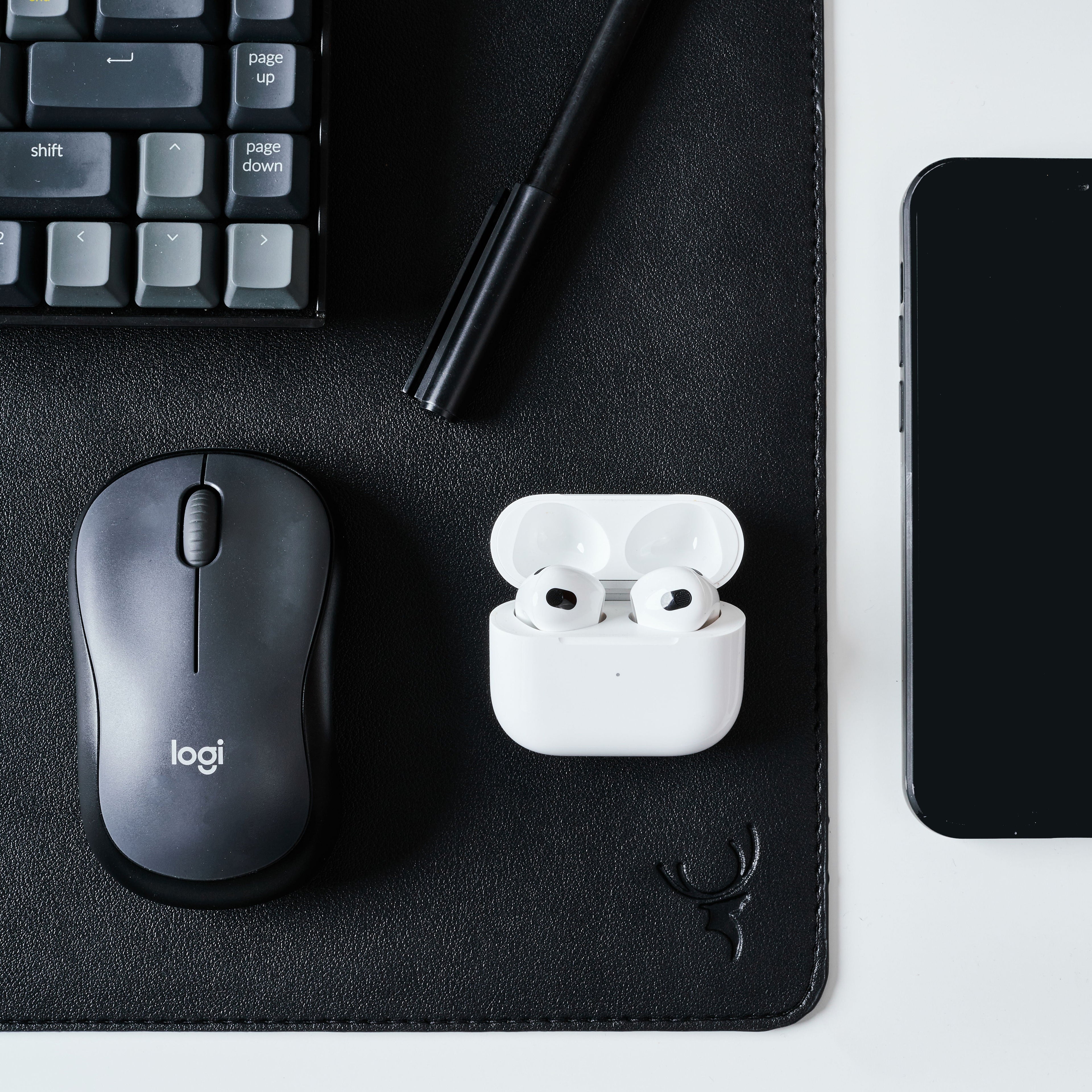 Black Leather Desk Mat