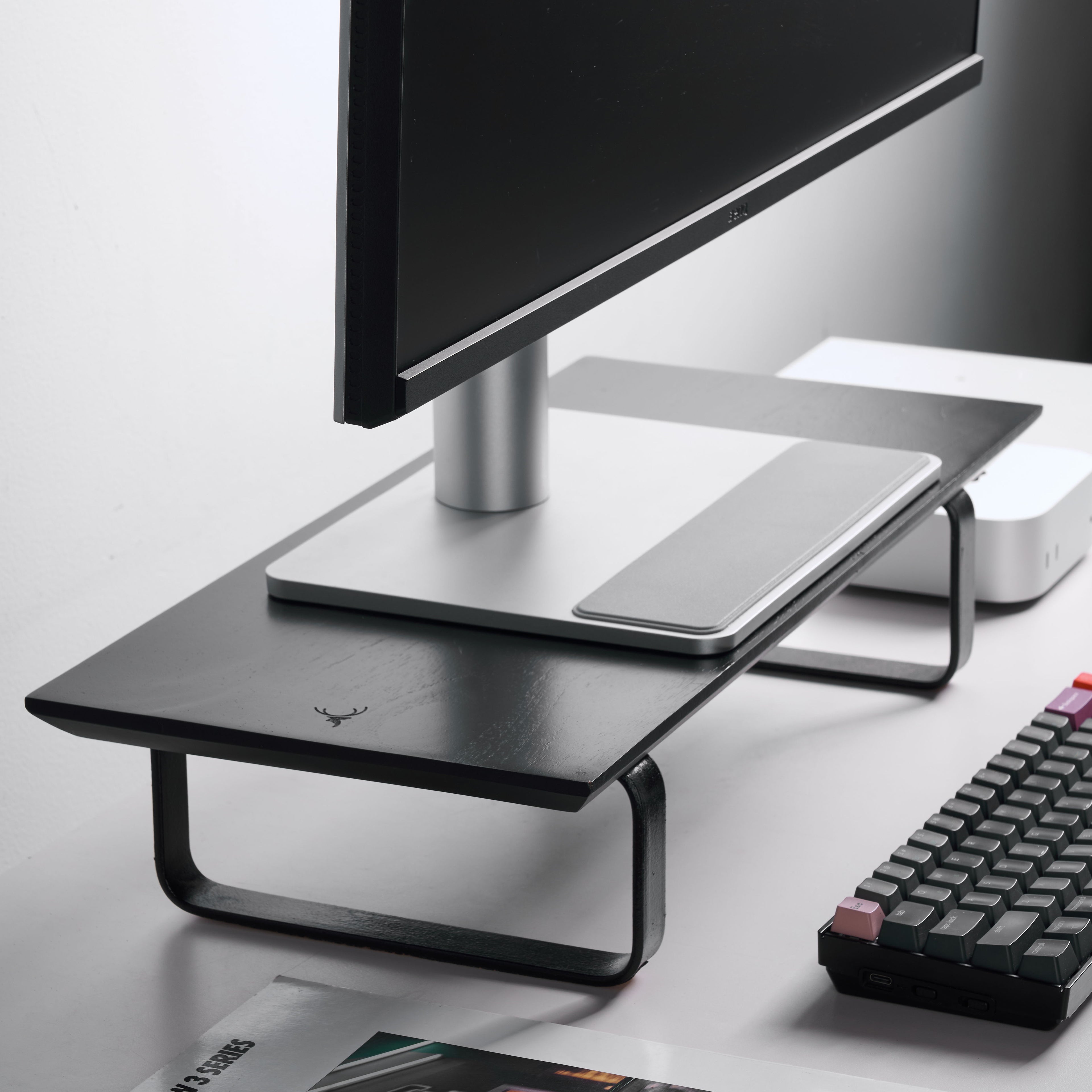 Black Monitor Stand Riser