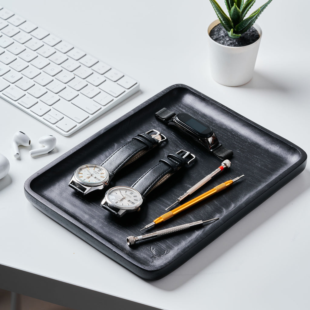 Black Valet Tray