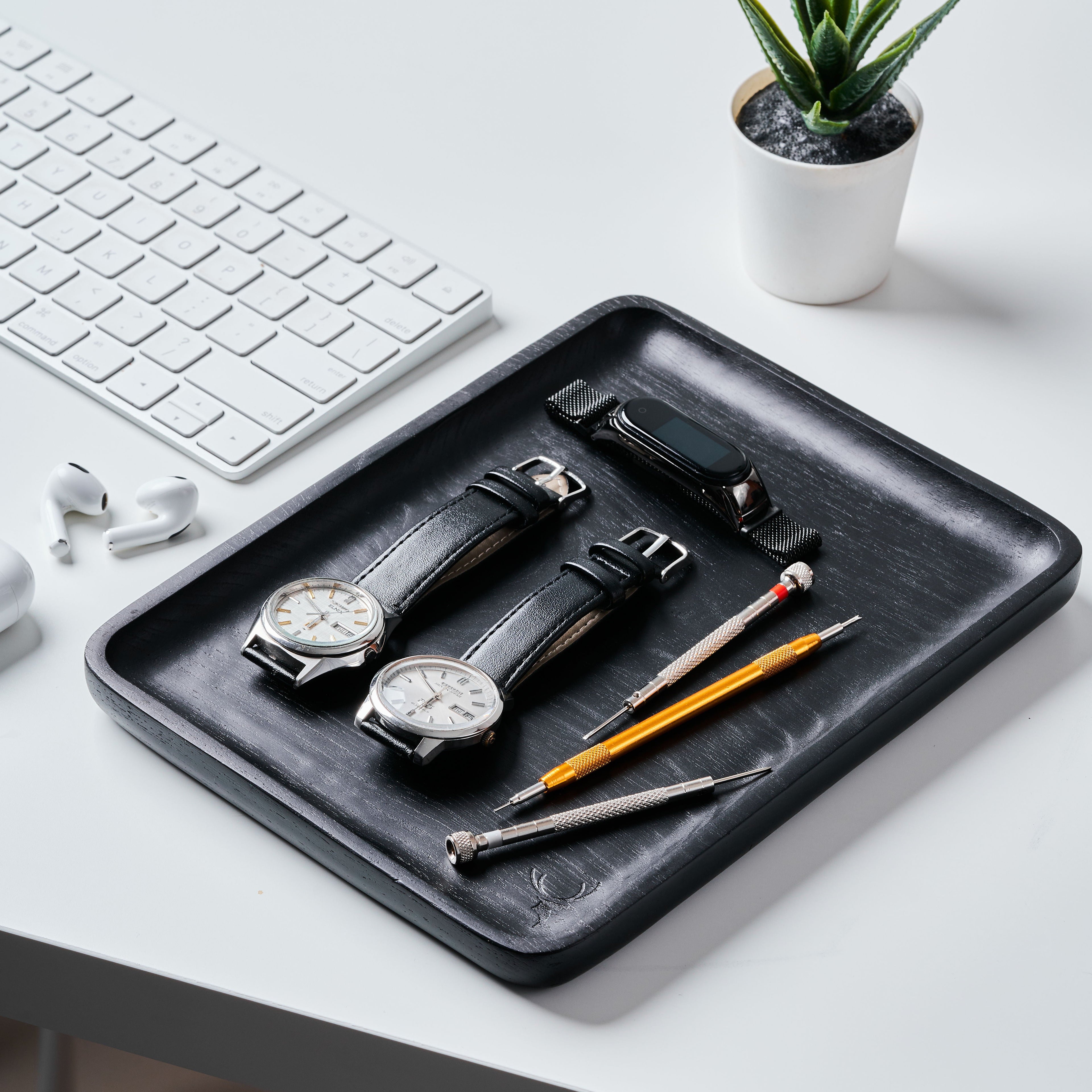 Black Valet Tray