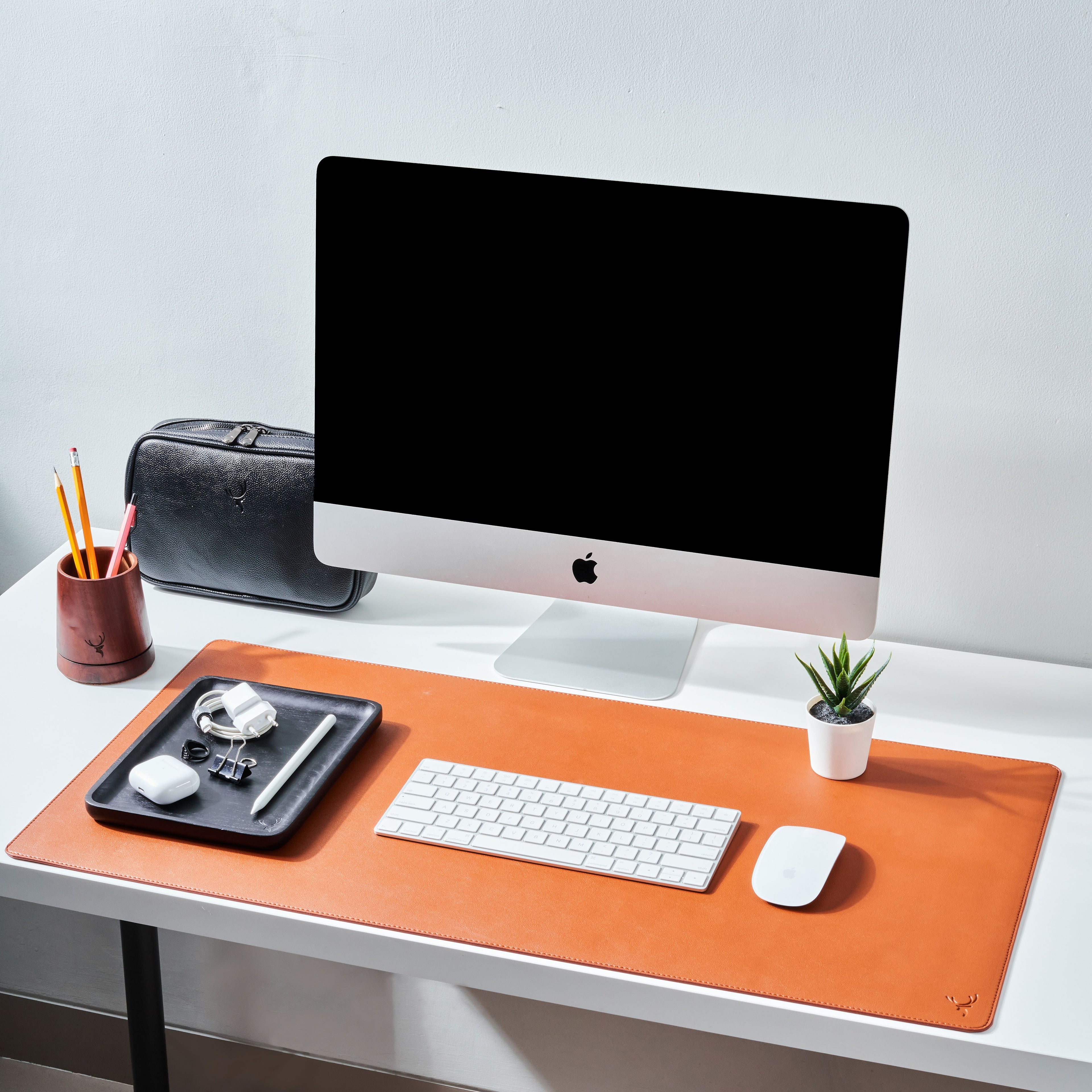 Brown Leather Desk Mat