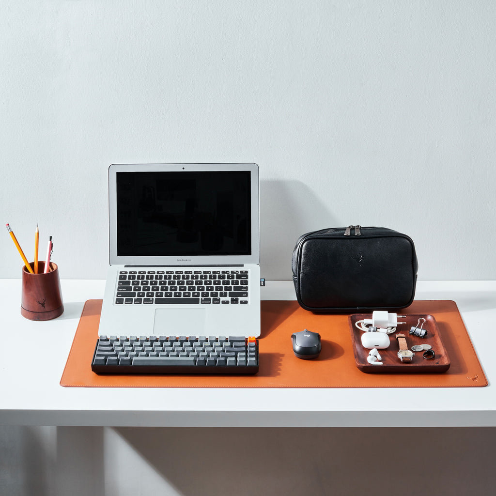 Brown Leather Desk Mat