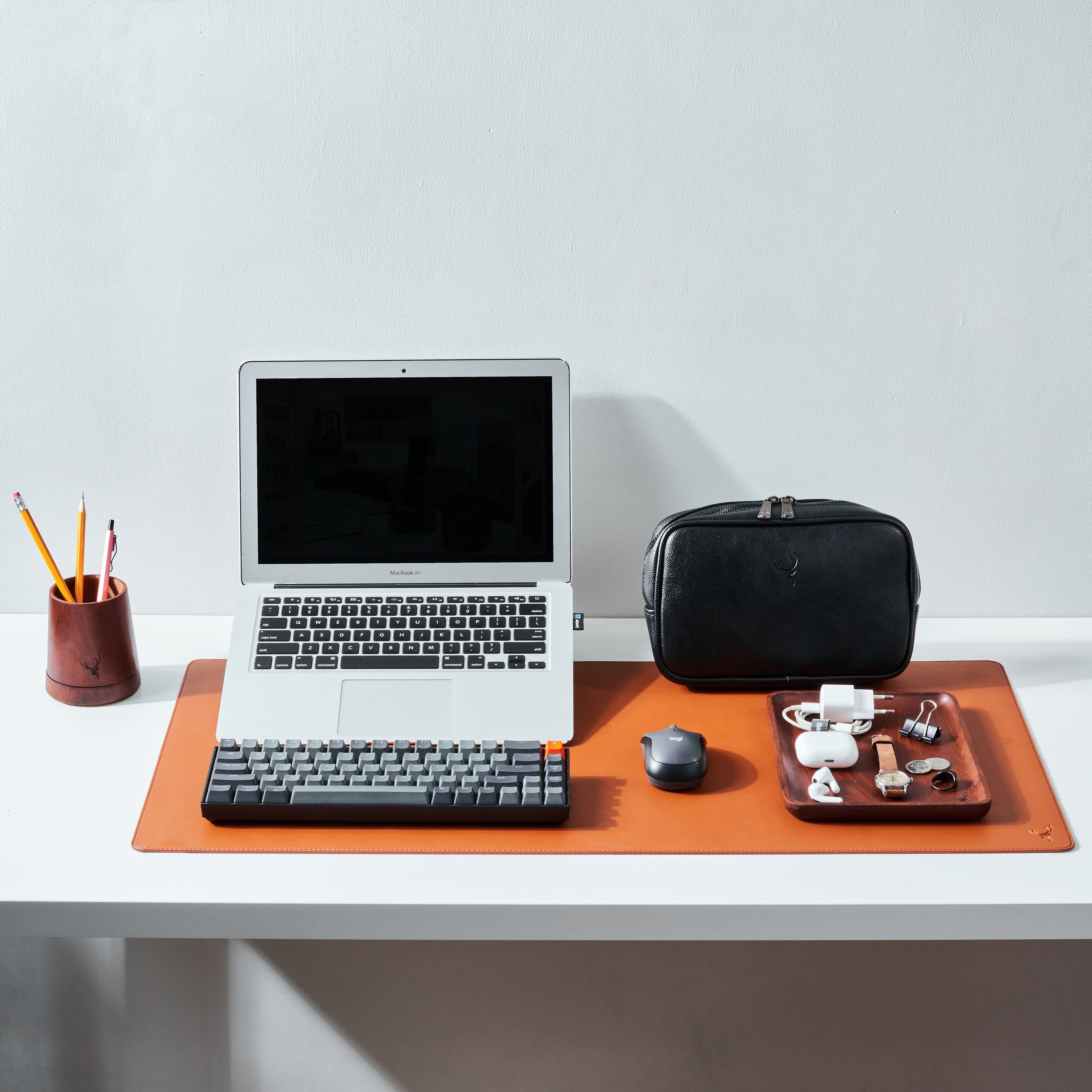 Brown Leather Desk Mat
