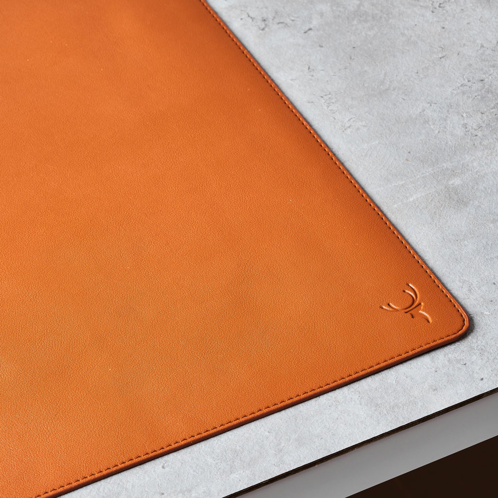 Brown Leather Desk Mat