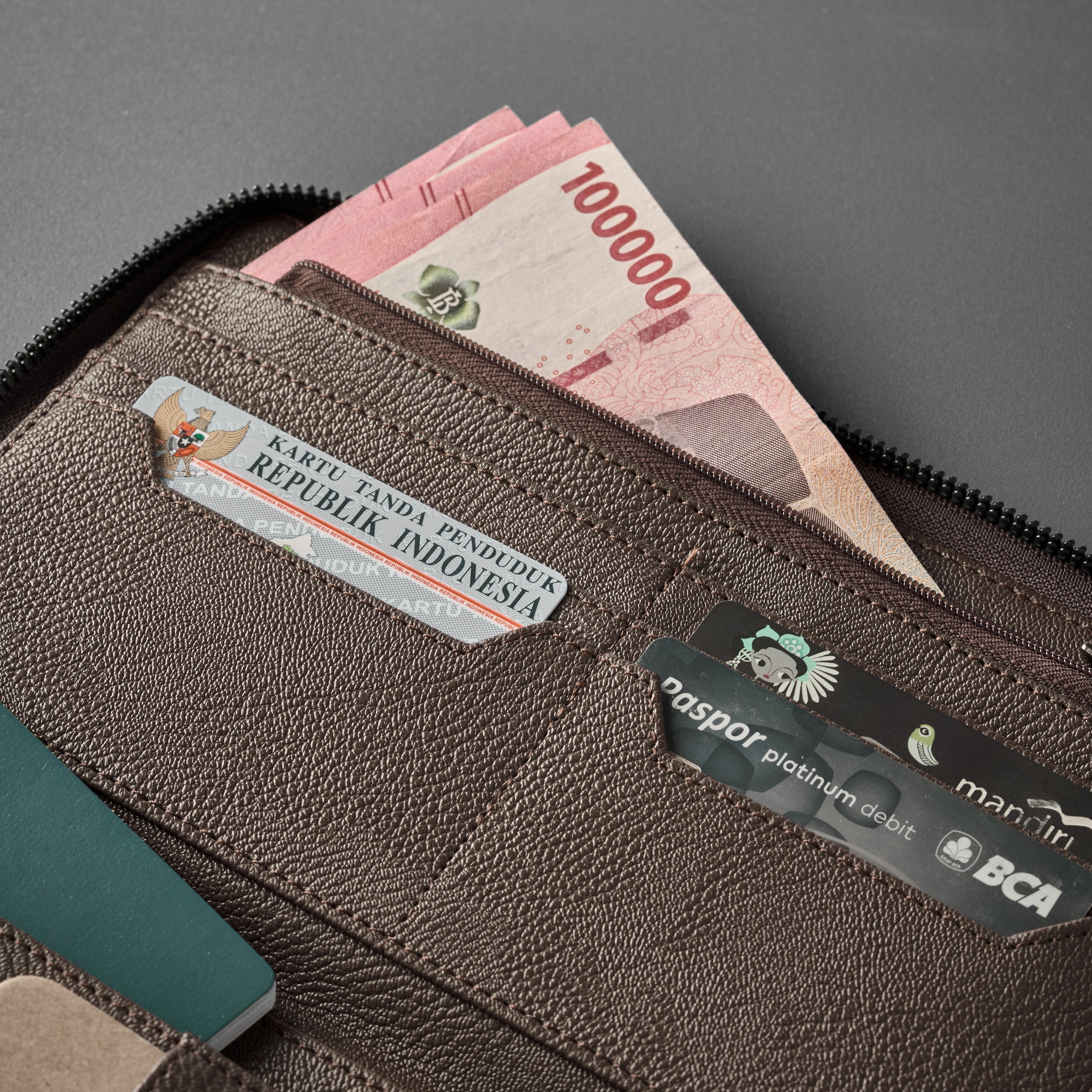 Brown Passport Wallet