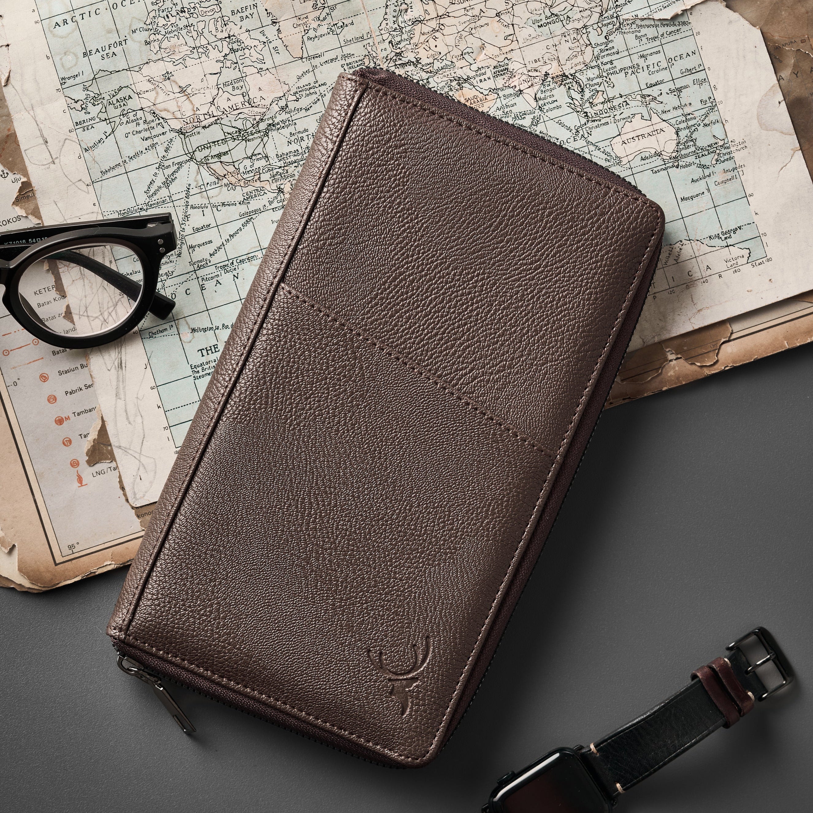 Brown Passport Wallet