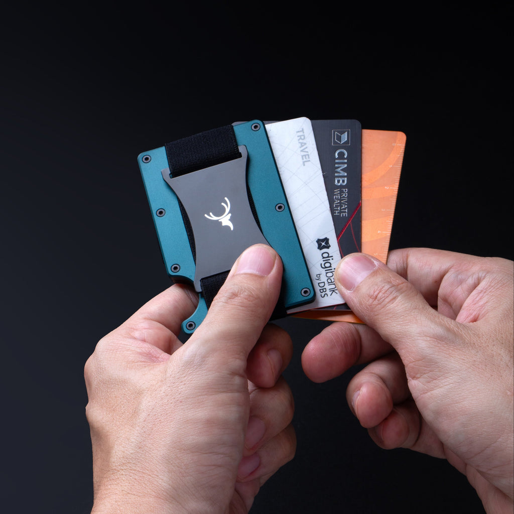 Forest Green Slim Metal Card Wallet