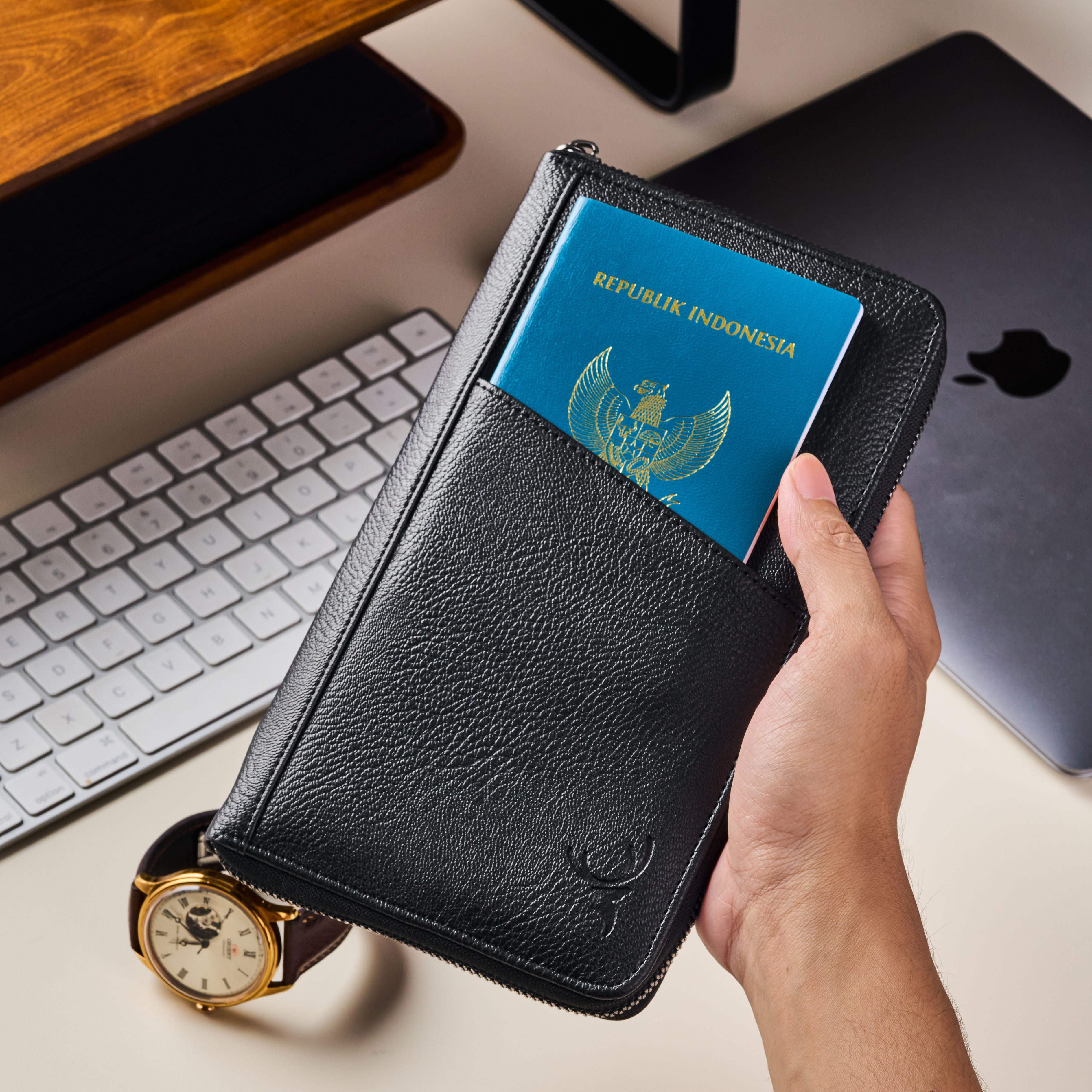 Black Passport Wallet