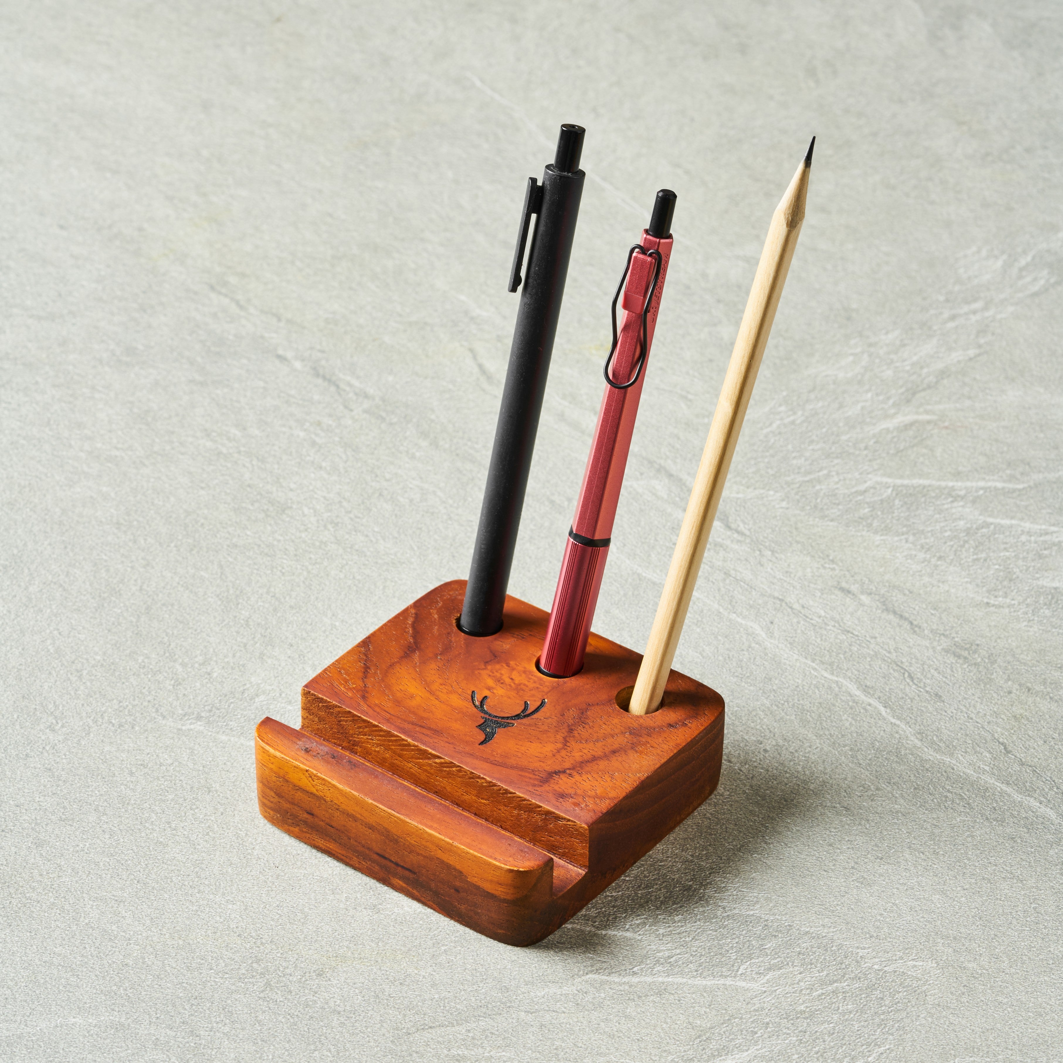 Walnut Pen and Phone Stand