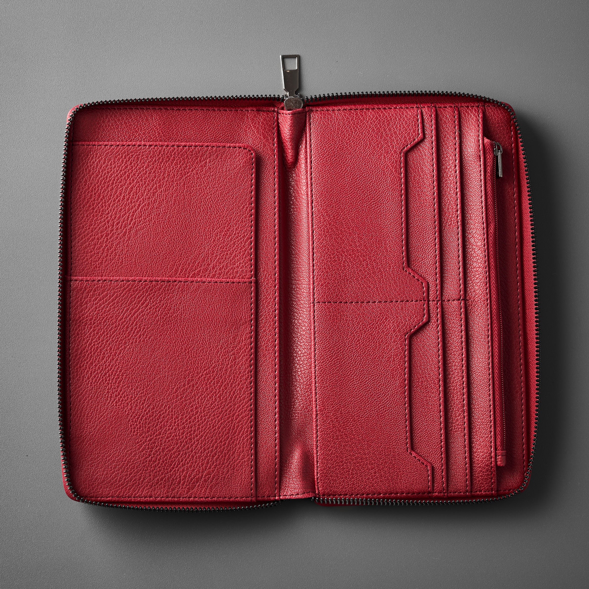 Crimson Red Passport Wallet