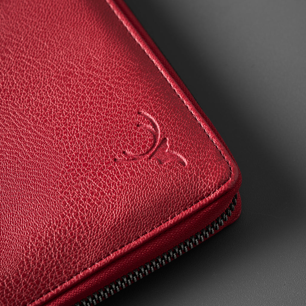 Crimson Red Passport Wallet